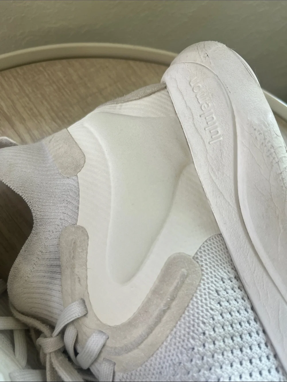 lululemon athletica Women's Off-White High-Top Knit Trainers
